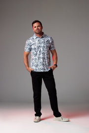 The Black Floral Polo